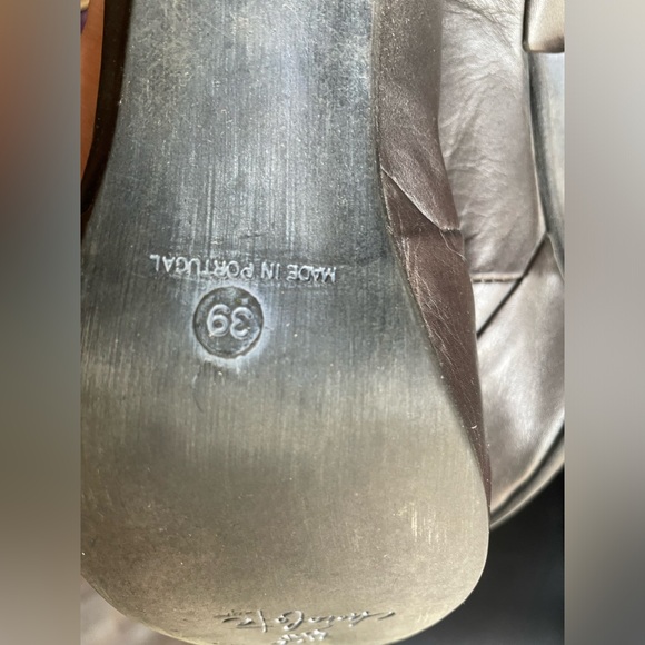 Handcrafted build in platform size 39 European leather grey shoes - Picture 6 of 8